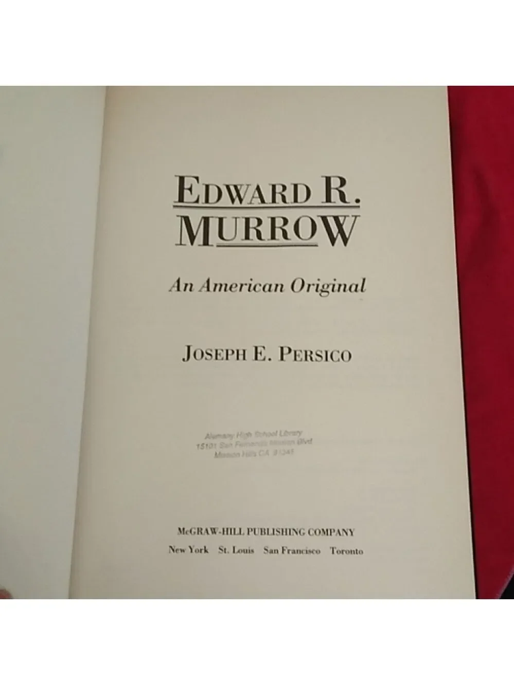 D- Edward R.Murrow